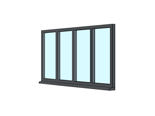 Aluminium Quadruple Casement Windows
