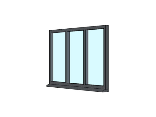 Aluminium Triple Casement Windows