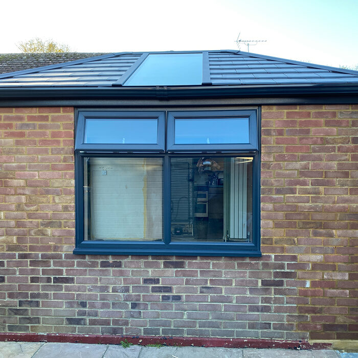 Anthracite UPVC double Casement window with double leaves installed by River.ODP in Leatherhead