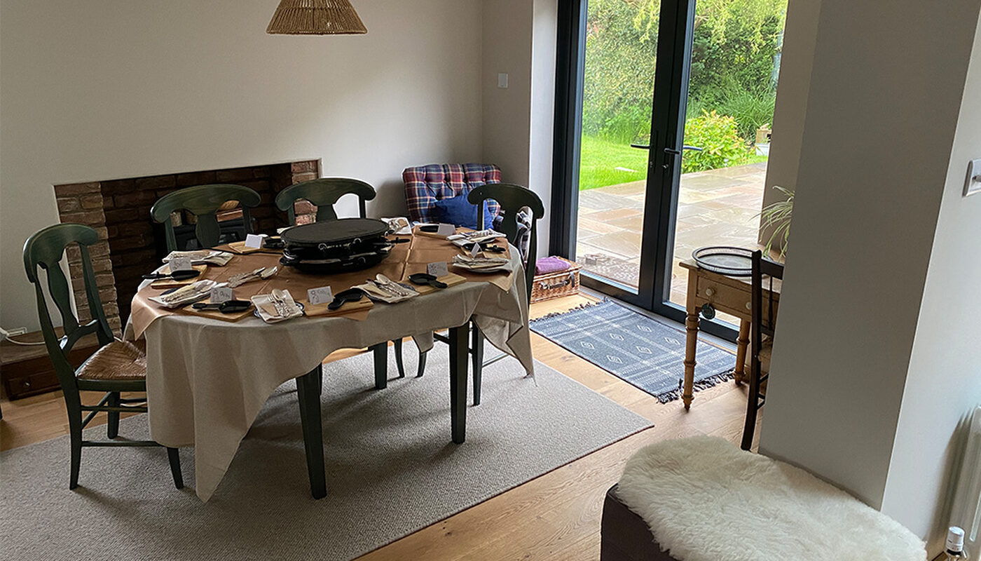New modern house extension - inside view. Built by contractor River ODP