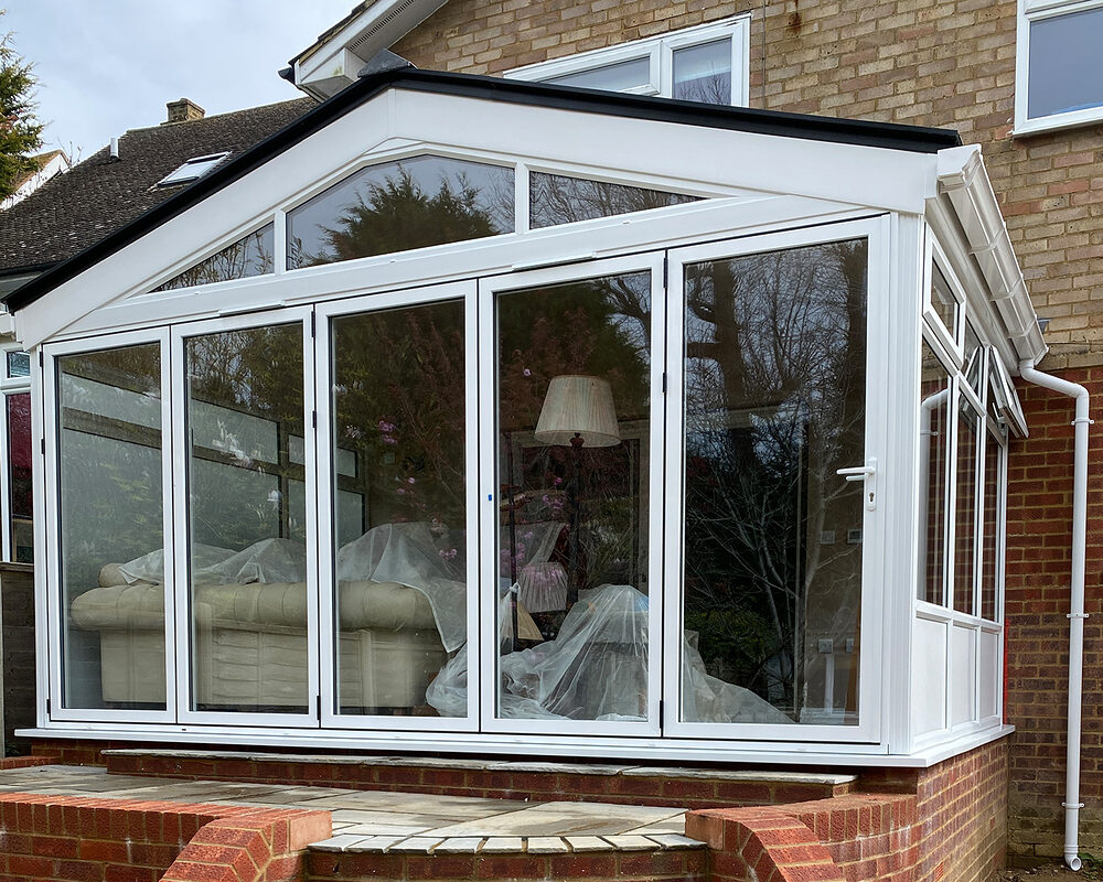 Edwardian Conservatory with Bi-folding patio doors in Bexhill