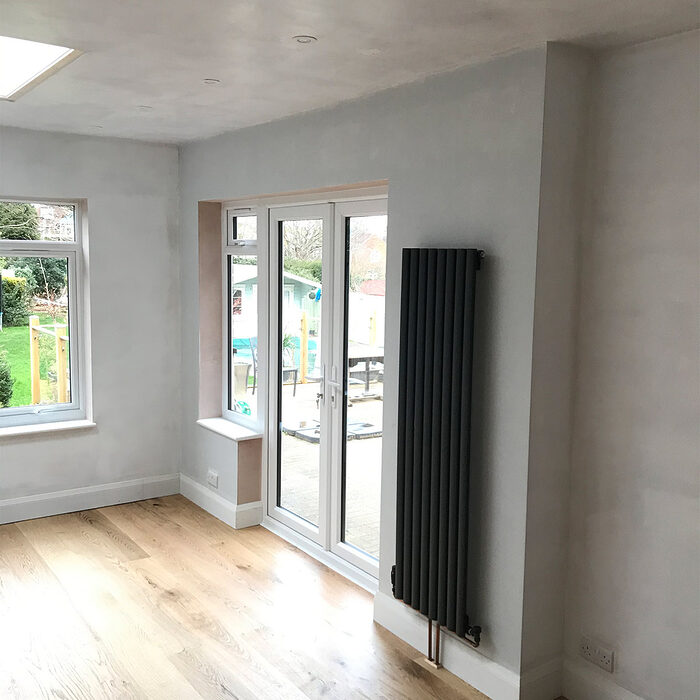 Inside view - new extension in Le Brun built by contractor River ODP.