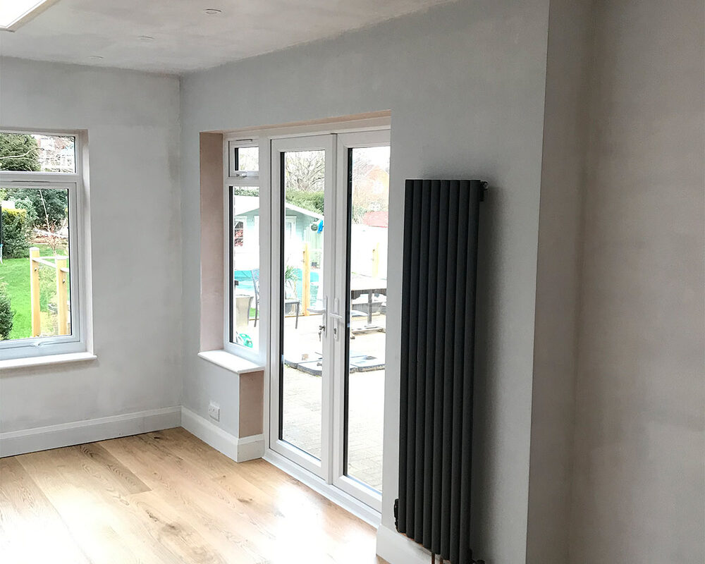 Inside view - new extension in Le Brun built by contractor River ODP.