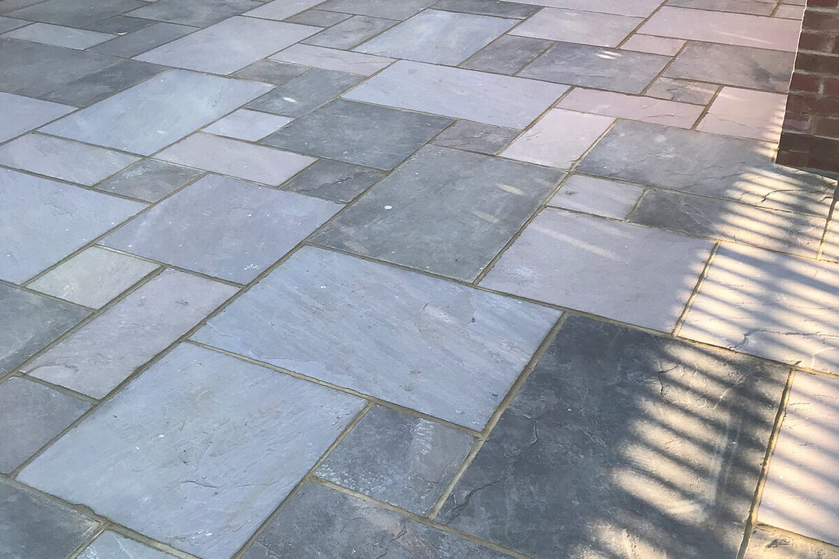 Large Indian Stone Patio made by River ODP in Eastbourne