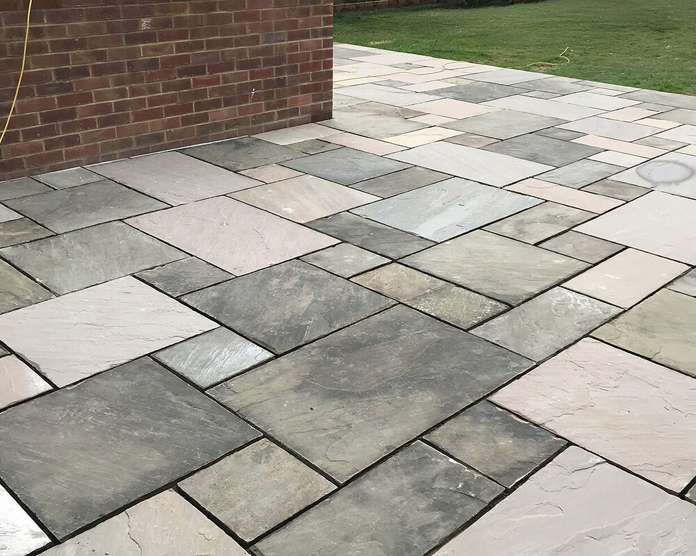 Large Indian Stone Patio built by River.ODP in Eastbourne