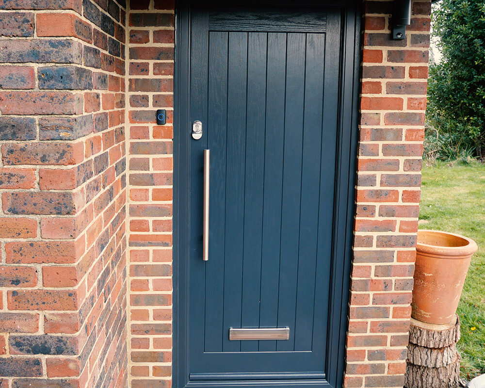 Dark grey composite door - replaced by Installation company River ODP in Eastbourne East Sussex