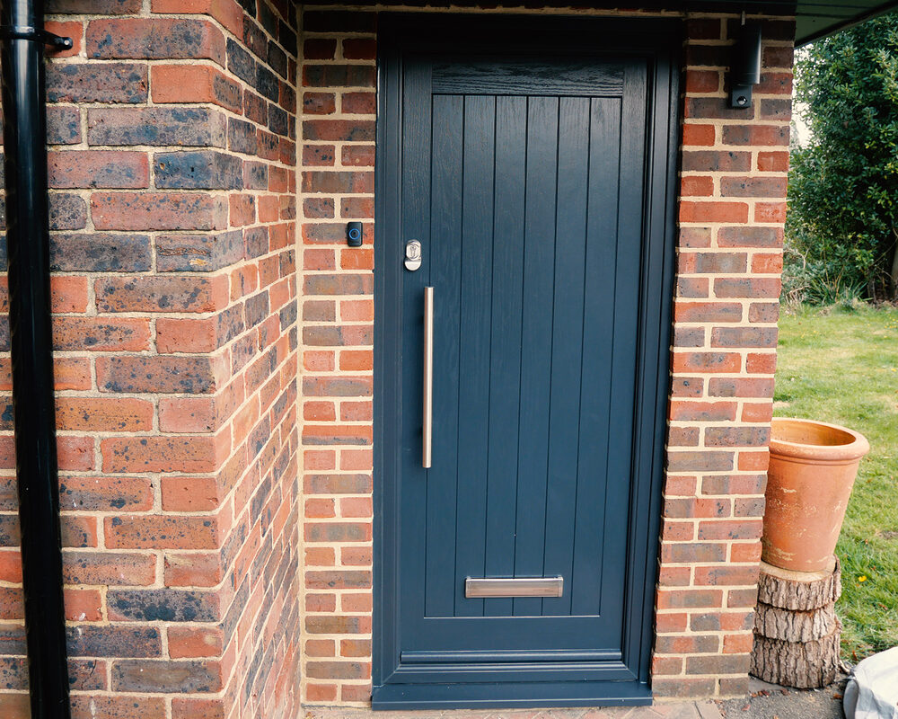 Classic simple composite door installed by River ODP in Eastbourne house
