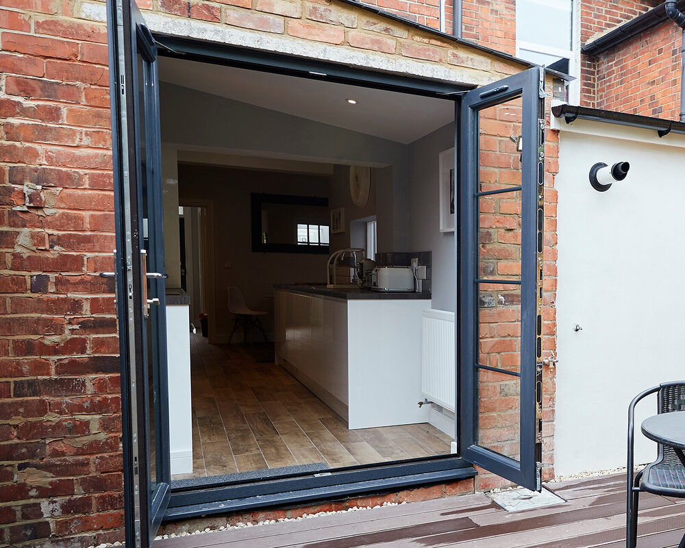 Aluminium French anthracite doors